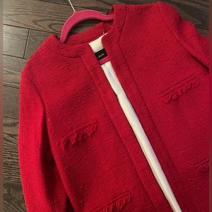 ZARA | Red Tweed Coat.